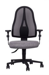 Ergonomická židle Topstar OPEN POINT SY s plochým sedákem — G23 šedá Topstar