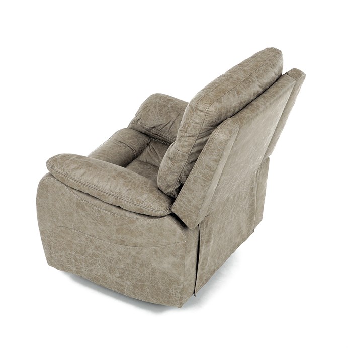 TV křeslo CHRISTOF s elektrickým polohováním — látka vintage, lanýžová Autronic