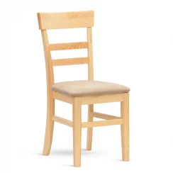 Jídelní židle PINO S – borovice, čalouněný sedák, více barev