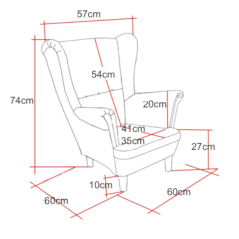 Detské kreslo ušiak VISBY JUNIOR - masív, látka, tmavo zelená