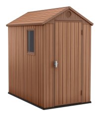 Zahradní domek DARWIN –⁠ 205x126x185, plast, hnědá