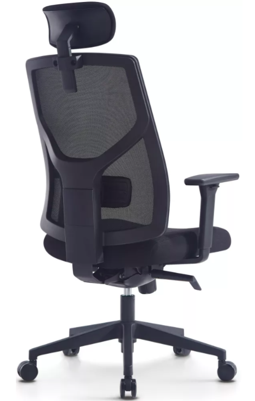 Kancelářská ergonomická židle ARES s podhlavníkem — síť, černý plast, nosnost 120 kg, čern MERCURY STAR