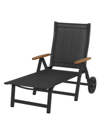 CHILL MATE lehátko hliníkové - antracit + černé