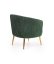 Designové křeslo CROWN — kov, látka, zelená Halmar