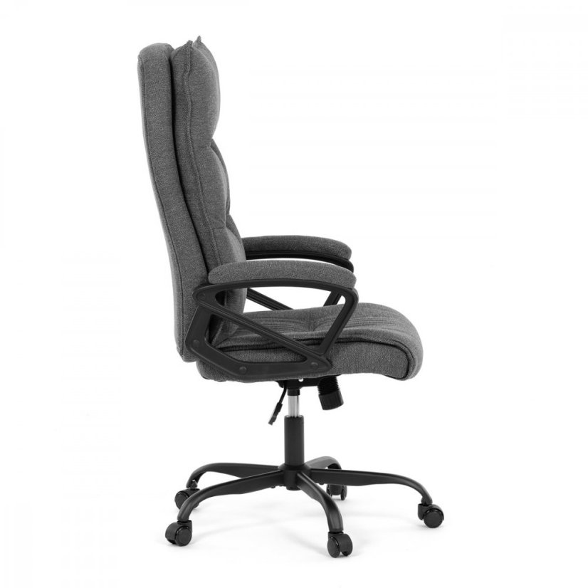 Kancelárske kreslo EZRA — kov, látka, sivá