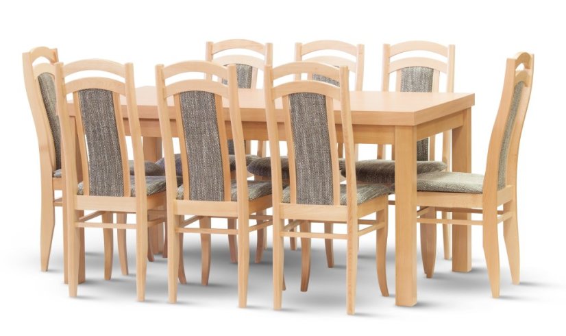 Jídelní židle AIDA – masivní buk, čalouněný sedák, více barev a látek