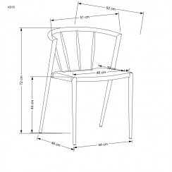 Jídelní židle LUCENTA — kov, provaz, černá