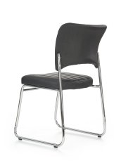 Konferenční židle RAPID – kov, ekokůže, černá Halmar