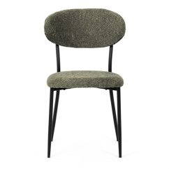 Jídelní židle SIRI — látka, zelená (vzorek z prodejny)