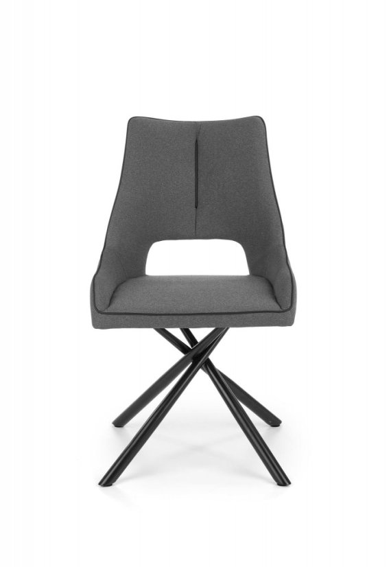 Jedálenská stolička ALAVO –⁠ kov/látka, sivá