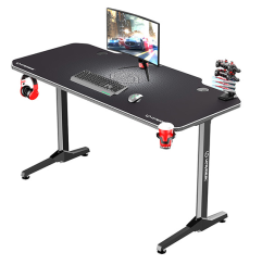 Herný stôl ULTRADESK FRAG WHITE – 140x66x76cm, so stojanom Ultradesk BEAM