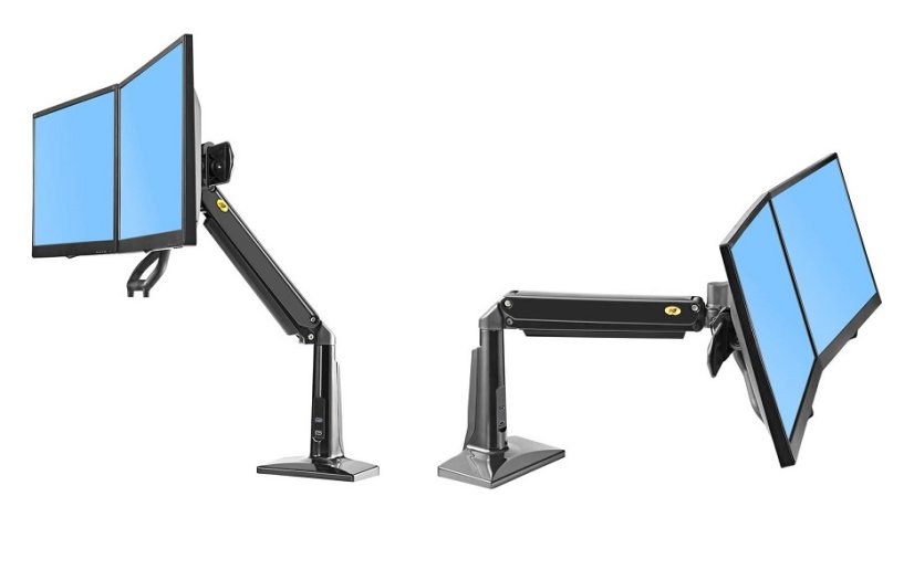 Stolní držák na dva monitory NB F27B