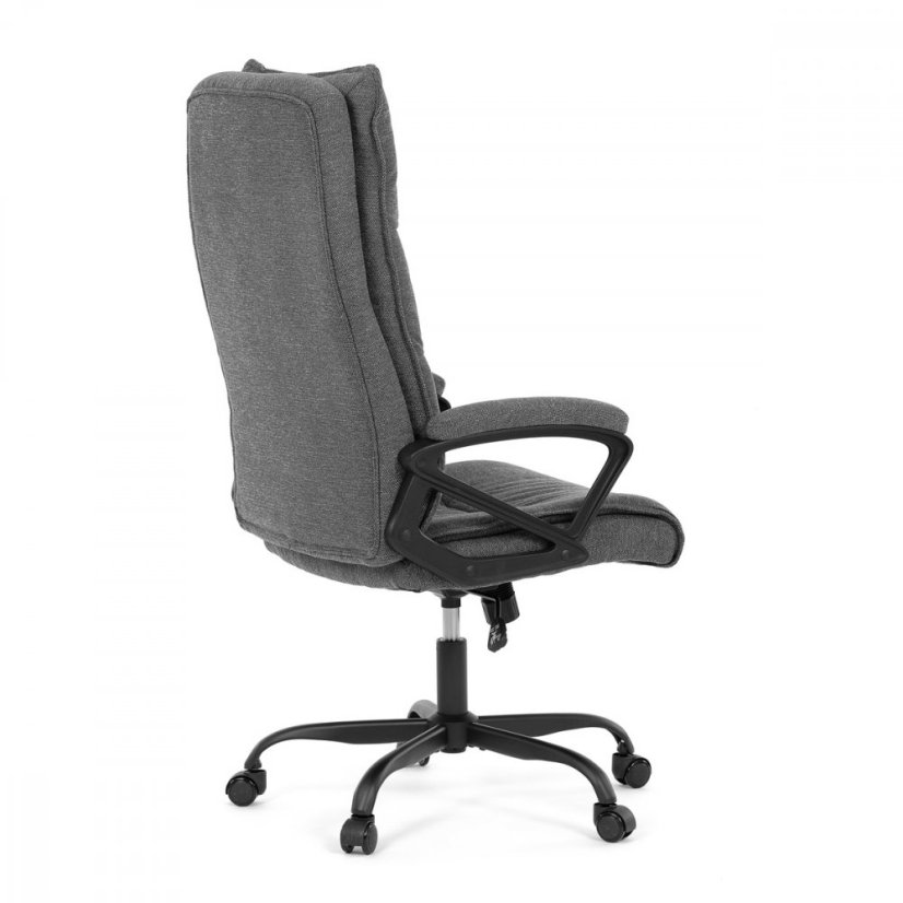 Kancelárske kreslo EZRA — kov, látka, sivá