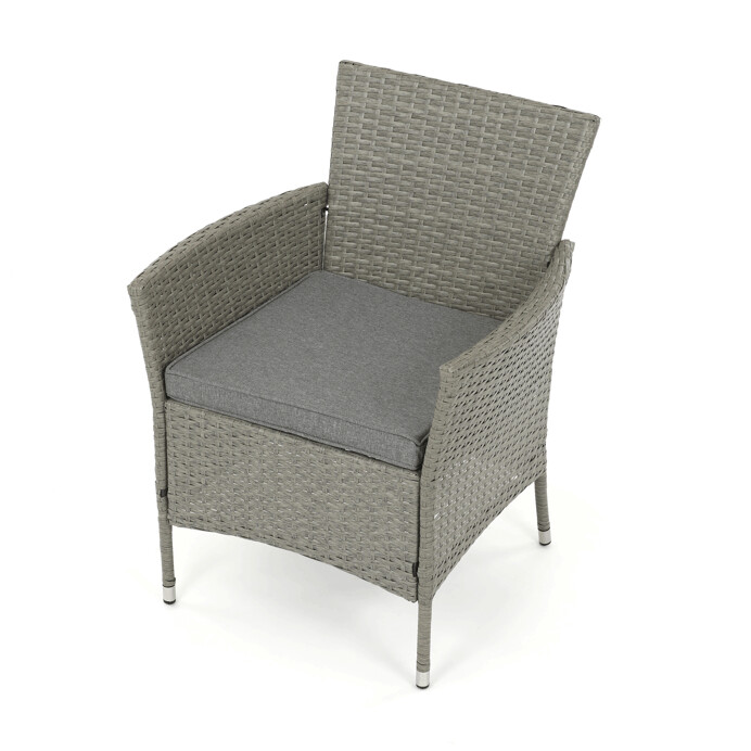 Zahradní sestava LUNGO – 100x60x69 cm z šedého polyratanu pro 5 osob, Autronic