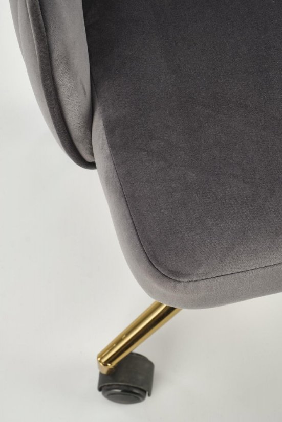 Kancelárska otočná stolička TIMOTEO — kov, látka, sivá