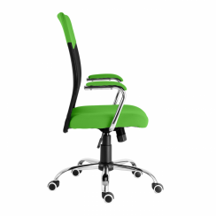 Dětská židle LUNA – látka, černo-zelená