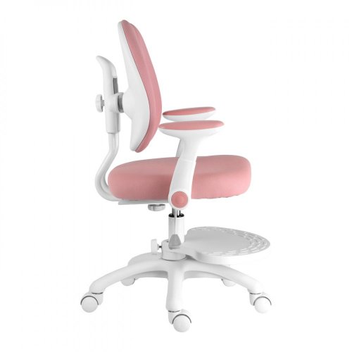 Dětská rostoucí židle SPLIT — látka, bílá / růžová