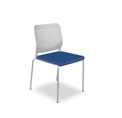 Konferenční židle TIME 171-N4 – šedý plast, čalouněný sedák, více barev, LD Seating