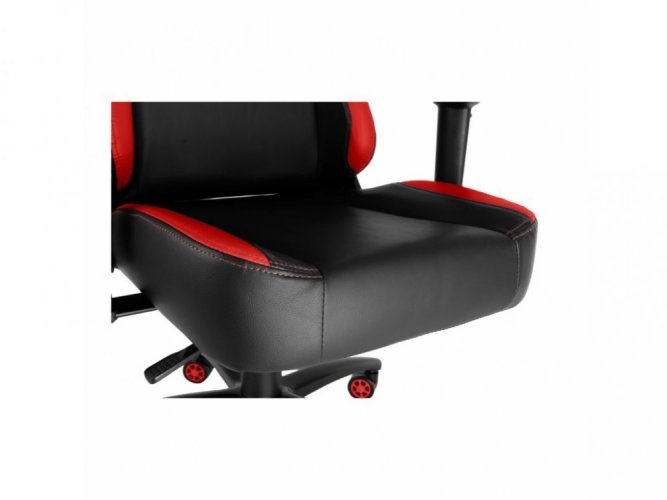 Herní židle RACING ZK-012 XL — PU kůže, černá / červená, nosnost 130 kg