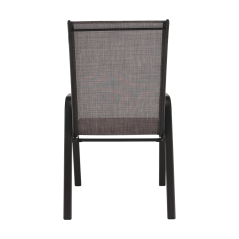 Zahradní židle ALDERA — kov, látka, hnědá Kondela