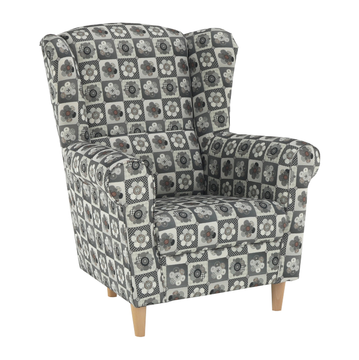 Křeslo ušák CHARLOT — látka, více variant Kondela