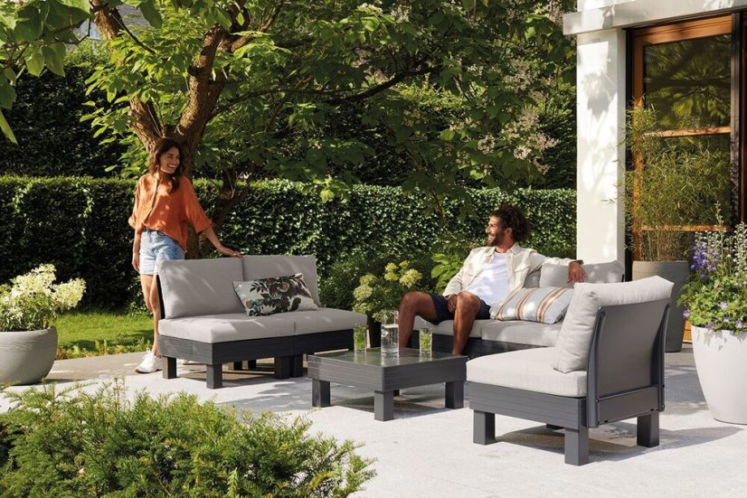 ELEMENTS zahradní plastový set - grafit