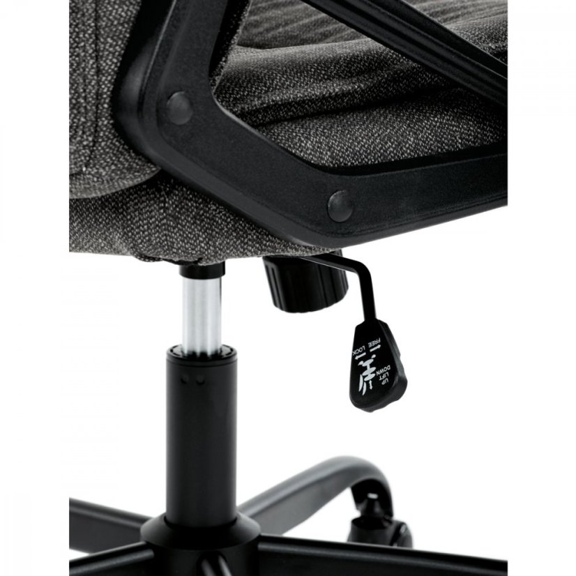 Kancelárske kreslo EZRA — kov, látka, sivá