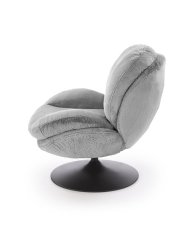 Elegantné SHELL Relaxačné Kreslo z Šedej Tkaniny