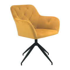 Otočné jedálenské kresielko VELEZA — látka, kov, viac farieb