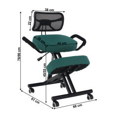 Ergonomická klekačka RUFUS – zelená látka, Kondela