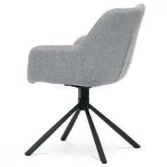 Jídelní křeslo MEGARA — kov, látka, světle šedá Autronic