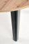 Jídelní kulatý rozkládací stůl RINGO –⁠ 102x102x76 (+40) dřevo, dub/černá
