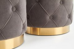 Set taburetov POLLY s úložným priestorom – zamat, kov, viac farieb