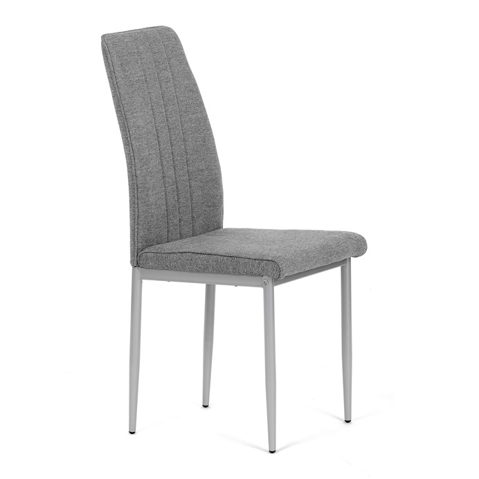 Industriální jídelní židle LENA Autronic – šedá látka, kovové nohy