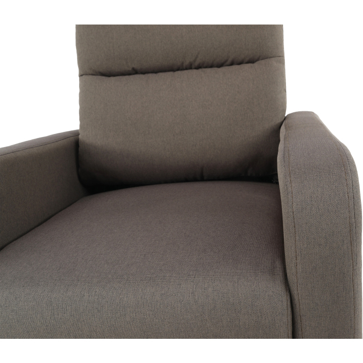 Polohovací relaxační křeslo TURNER — látka, hnědá Kondela