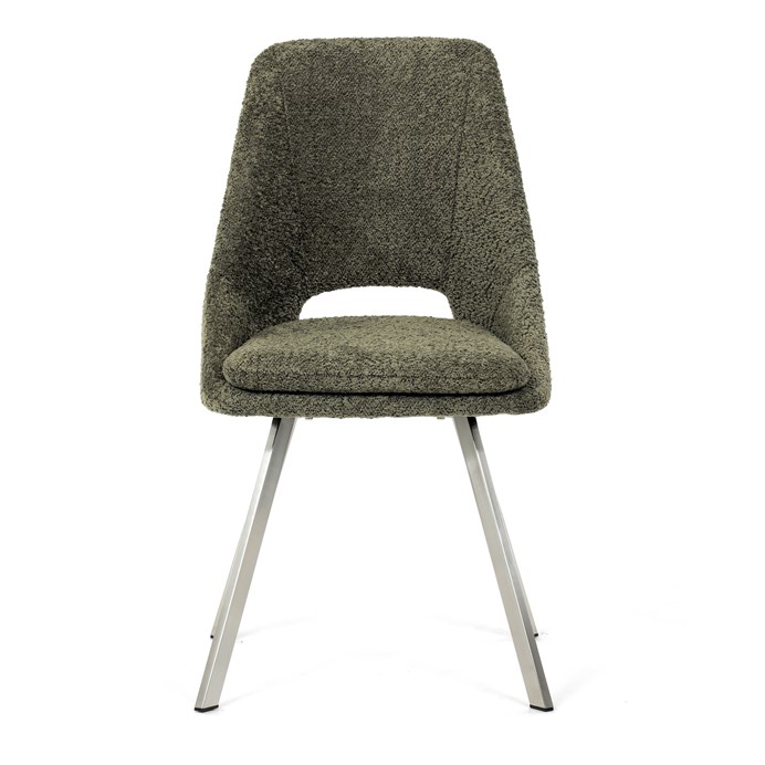 Moderní zelená jídelní židle RINA Autronic s nerezovými nohami