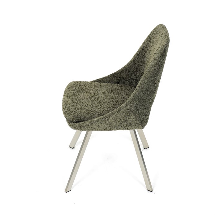 Moderní zelená jídelní židle RINA Autronic s nerezovými nohami