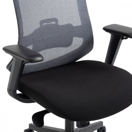 Kancelářská ergonomická židle NAVIA — látka, černá