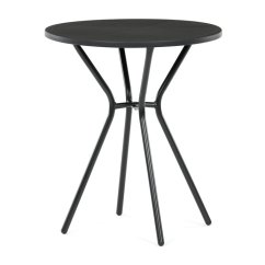 Záhradný stôl KAFÉ – 60x60 cm, čierny plast