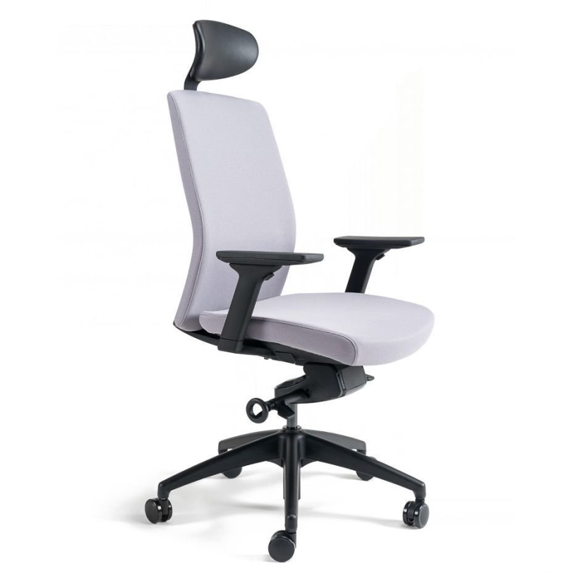 Kancelárska ergonomická stolička BESTUHL J2 SP — viac farieb, s podhlavníkom - Čalúnenie J2 SP: Sivá 206