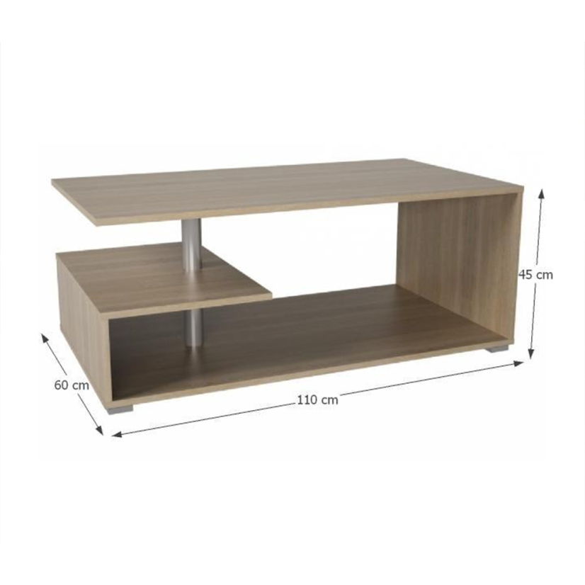 Konferenčný stôl DORISA — 110x60x45 cm, viac farieb - Farba dreva DORISA: bílá