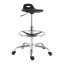 Dílenská pracovní židle WORKER III – černá, nosnost 130 kg