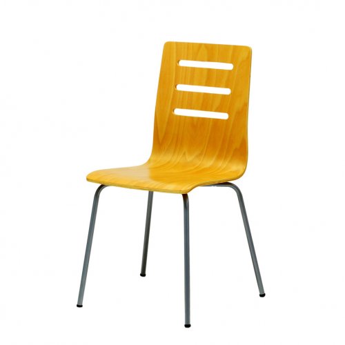 Židle Office Pro TINA – sedák i opěrák z bukové překližky - Moření Office Pro: Třešeň
