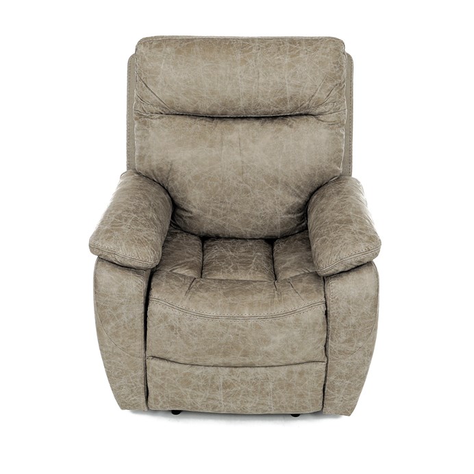 TV křeslo CHRISTOF s elektrickým polohováním — látka vintage, lanýžová Autronic