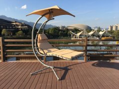 Zahradní závěsná houpačka kovová - béžová