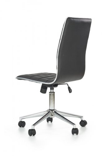 Kancelářská otočná židle TIROL — ekokůže, více barev - Čalounění TIROL: Černá