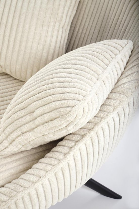 Relaxačné otočné kreslo MERRY 2 — oceľ, menčestrová látka, viac farieb - Farebné varianty MERRY 2: Krémová