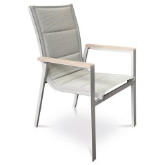 Zahradní židle ZEDRA – hliník, síťovina, více barev