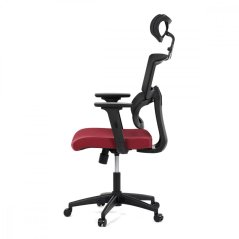 Kancelárska otočná stolička VILD — látka, čierna / červená