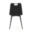 Jídelní židle FORMA – černá látka, černé kovové nohy Autronic